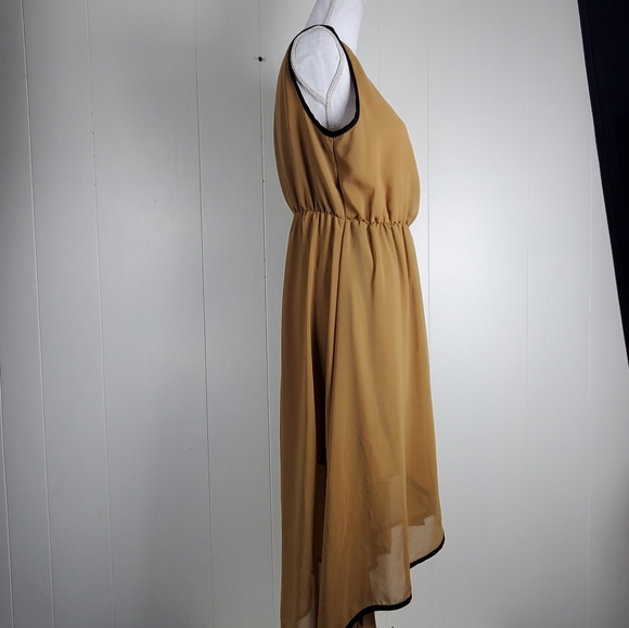 Ya Los Angeles silk blend uneven sleeveless dress size large - Picture 5 of 13